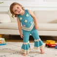 thumbnail image 4 of Ahabrexf Baby Girl Summer Outfit 1 Shoulder Strap Sleeveless Top and Pants 2-Pc Set for 0-3 Years Old, 4 of 9