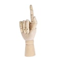 thumbnail image 1 of Mano de madera realista con dedos flexibles, modelo articulado, mano de maniquí, modelo de mano de artista seccionado oponible para dibujo artístico, derecha, 1 of 5
