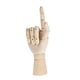 thumbnail image 1 of Mano de madera realista con dedos flexibles, modelo articulado, mano de maniquí, modelo de mano de artista seccionado oponible para dibujo artístico, derecha, 1 of 5
