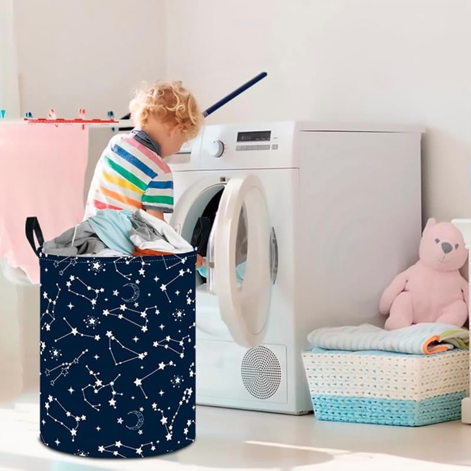 Kids Laundry Basket,Waterproof Baby Boys Nursery Hamper,Collapsible Fabric Storage Container,Toys Bin,Room Decor,Gift Basket