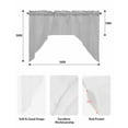 thumbnail image 6 of Grey Swag Valance for Windows 56'' x 36'', Modern Pure Gray Light Filtering Kitchen Curtains Valances for Bathroom/Living Room/Bedroom/Café, Rod Pocket Curtain Panel, 6 of 6