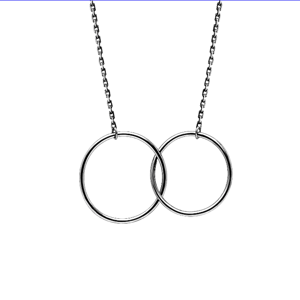 Unity Vertical Linked Circle Gold Necklace – Irresistibly Minimal
