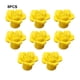 thumbnail image 4 of Scienceny Manijas de cerámica del gabinete de la flor única para el botón de cerámica del pomo de puerta de cerámica de la flor decorativa Artesanía amarillo, 4 of 6