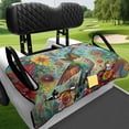 thumbnail image 4 of XYZCANDO Colorful Hummingbird Floral Golf Cart Seat Cover | 4 Pockets Non-slip Washable | Universal Fit 2-Seat Golf Cart Accessory, 4 of 8