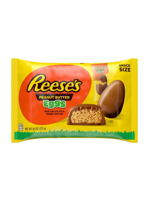 Reese's Milk Chocolate Snack Size Peanut Butter Eggs Easter Candy, Bag 9.6 oz