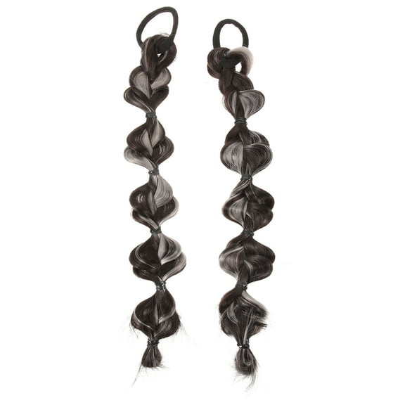 Lantern Wig 2 Pcs Hair Band Christmas Gifts Long Braided Ponytail Women Extensions High Temperature Wire Miss