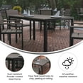 thumbnail image 6 of Flash Furniture Finch Commercial Grade Outdoor Dining Table 55" x 31" with Faux Teak Poly Slats and Metal Frame, Gray/Gray, 6 of 12