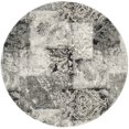 thumbnail image 1 of Safavieh Retro 6' Round Power Loomed Rug in Cream and Gray, 1 of 10