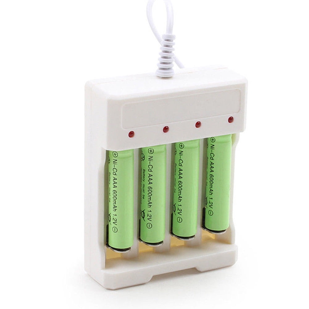 DC5V 1A 1.2V 4 Slot AA/AAA Rechargeable Battery Charger Adapter USB