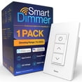 thumbnail image 1 of Sunco Interruptor de Regulador Inteligente Interruptor de Luz de Pared de Doble Balancín, WiFi Compatible con Tuya, Vida Inteligente, Aplicación Inteligente Sunco Lighting, 120V, 1 of 5