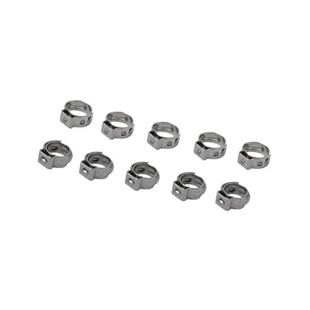 

10 Pieces Single Ear Stainless Steel Hydraulic Hose Clamps 5.8mm-7mm