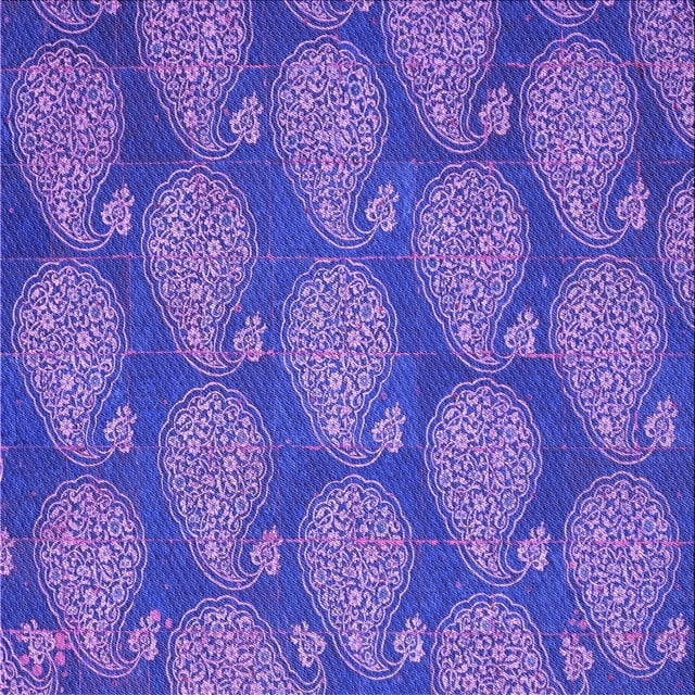 Ahgly Company Machine Washable Indoor Square Transitional Purple Mimosa Purple Area Rugs, 6' Square