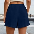 thumbnail image 6 of Byworldtasic Women's Summer Cotton Shorts Lightweight Drawstring Loungewear Shorts with Pockets, 6 of 8