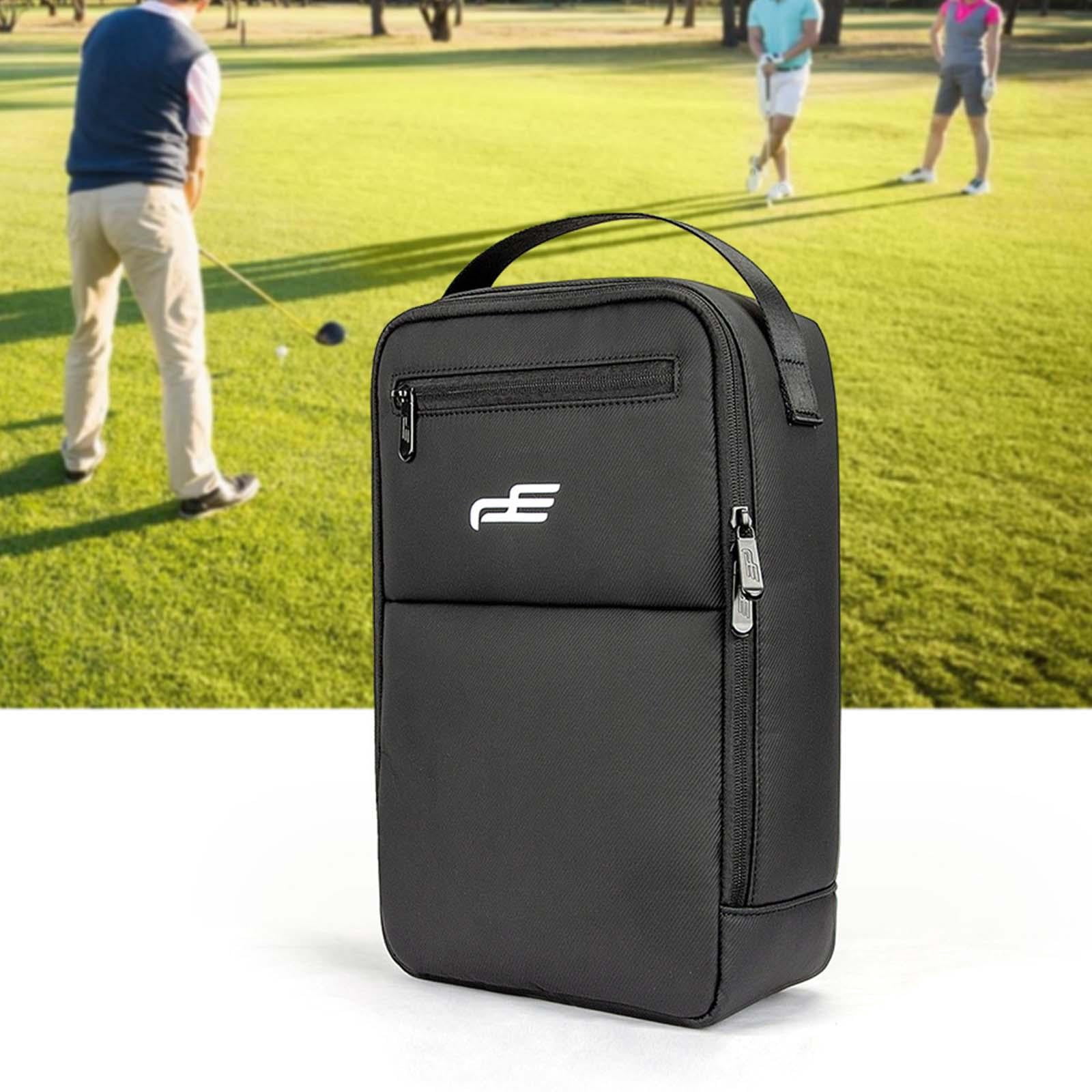 Golf Shoe Storage Bag Zippered Golf Bag Golf Gift for Men Women Black