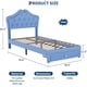 thumbnail image 5 of Qinaqin Twin Velvet Upholstered Platform Cama LE cm de Profundidad Lights Crystal Button Alturaeadboard Almacenamiento Cajón Noise-Free No Caja Spring Princess/Girls para Teens (Blue Fun y Modern), 5 of 7