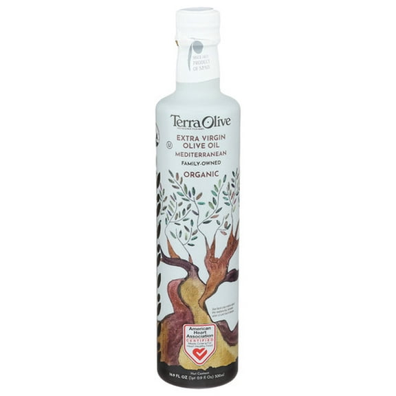 (Pack of 4) Terra Organic Extra Virgin Olive Oil Glass Bottle 16.9 Fo