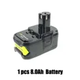 thumbnail image 1 of Batterie Li-ion 18V Haute Capacité de 8000mAh pour Outils RYOBI One+ - Compatible avec les Séries P108/P104/P107/RB18L20, 1 of 9