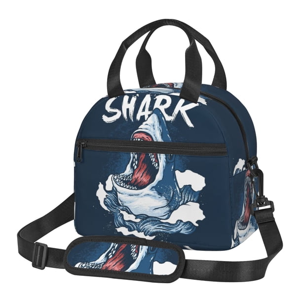 Easygdp Shark Caja de Almuerzo para Mujeres y Hombres, Bolsa de Almuerzo Insulada, Bolsas Reutilizables Impermeables para Viajes, Trabajo y Picnics