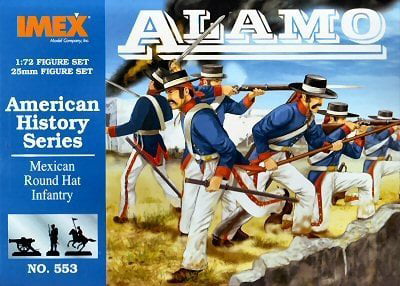 ALAMO MEXICAN ROUND HAT INFANTRY 1/72 SCALE IMEX 553 