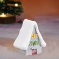 thumbnail image 6 of Beautynvta Christmas Plastic House Figurines, Miniature Christmas Tabletop Ornaments House Statue House Model for Christmas Holiday Home Party Decor, 1" x 1" x 1.7", Gray, 6 of 8