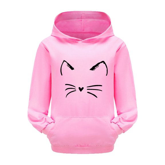 Chenglor Cute Hoodies for Girls Oversized Sweatshirts Back To School Sweatshirt for Girls Girls Clothes Size 7 Children's Fashion Clothes (10-11 Years Pink)