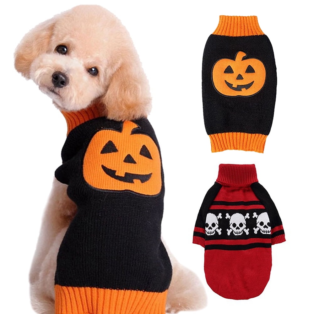 Skull Pumpkin Halloween Pet Sweater Pet Costume Dog Costume Big Dog