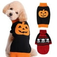 thumbnail image 1 of Suéter de Halloween con forma de calavera y calabaza para mascotas, disfraz para perros, disfraz para perros grandes, 1295, 1 of 6