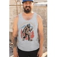 thumbnail image 4 of American Legend Bigfoot Tank Top Patriotic Funny Sasquatch Fan 4 July USA Flag Beer BBQ Tailgate Party Men's Top, 4 of 7