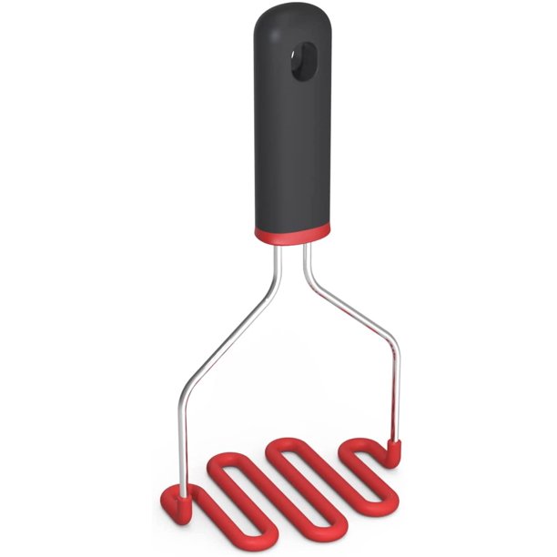 NonScratch Potato Masher, 18/8 Stainless Steel Wrapped In Premium
