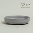 thumbnail image 4 of over&back Rim Dinner Bowl Set - Stoneware Dishes - Comes with 4 Dinner Bowls - For Pasta, Salads, and More - Easy-to-Stack All-Occasion Place Settings - 8.1" x 8.1" x 1.8" -32oz - Semi-Matte Charcoal, 4 of 6
