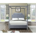 thumbnail image 4 of Meridian Furniture Rowan Tufted Velvet Queen Bed in Gray, 4 of 12