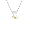 thumbnail image 2 of Delight Jewelry Goldtone 3-D Bear Silvertone Dream Big Pendant Necklace, 25", 2 of 4