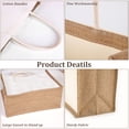 thumbnail image 2 of EppieBasic 2 Pack Burlap Tote Bags with Handles,Large Beach Tote Bags Full Gusset for Bridesmaid Gifts for Wedding Gift DIY Beach Shopping Mothers Day Bag, 14.5 x 6.7 x 10.6 Inch, 2 of 6