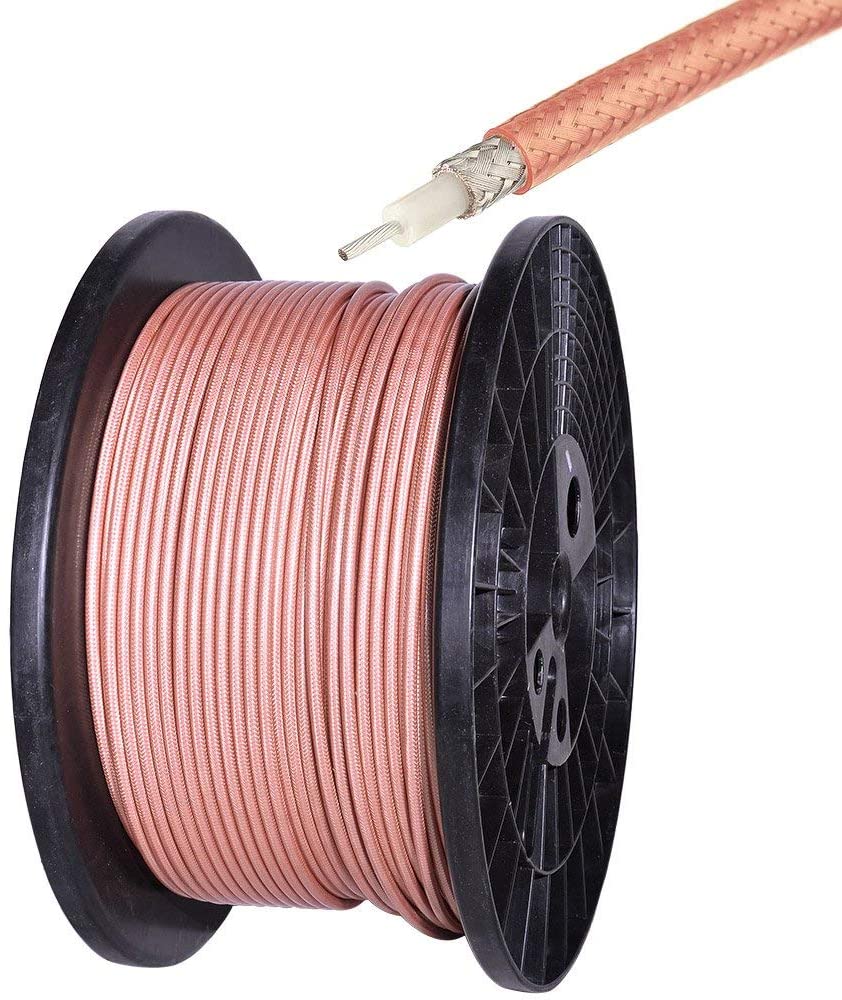 RG400 M17/128 RF Coaxial Cable Double Copper Braid Shielded Coax 20 feet