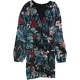 thumbnail image 1 of Vestido asimétrico Guess Rhodes Jungle para mujer negro grande, 1 of 1
