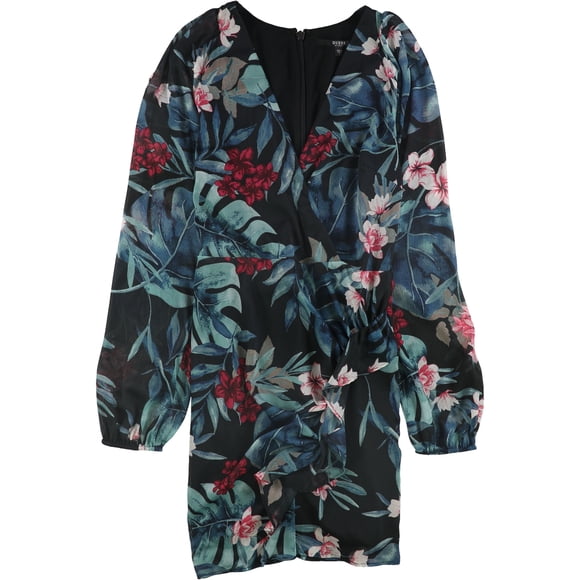 Vestido asimétrico Guess Rhodes Jungle para mujer negro grande