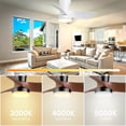 thumbnail image 4 of Toytexx 30-Inch Low Profile Ceiling Fan with LED Light and Remote, Quiet DC Motor, 6-Speed Reversible Flush Mount Fan with 3-Color Dimmable LED for Bedroom and Living Room, 4 of 9