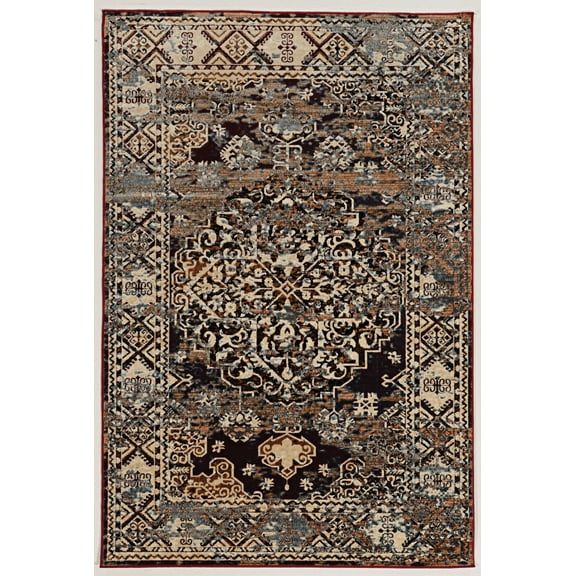 Linon Vintage Collection Nain Rug Red/Beige 5' x 7'6" Oriental Less than 0.25 inch 5' x 8' Indoor Living Room, Bedroom Classic, Vintage
