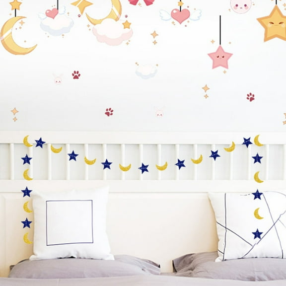 Raindrops 3 Pcs Eid Mubarak Banner Decorations Pull Flag