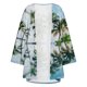 thumbnail image 5 of Cárdigan para mujer, estampado floral, manga abullonada, tipo kimono, holgado, de gasa, informal, para cubrirse, 5 of 5