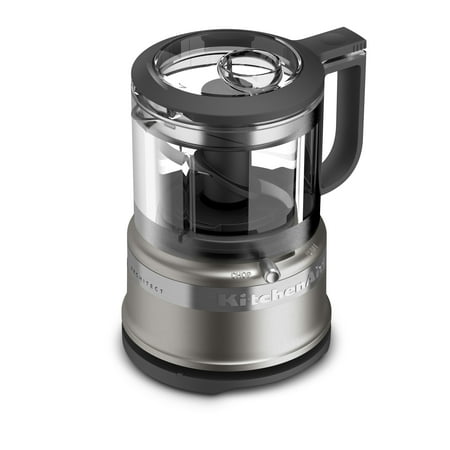 KitchenAid 3.5 Cup Food Chopper, Cocoa Silver - (Best Small Electric Chopper)