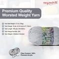 thumbnail image 5 of Mary Maxim Starlette Knitting and Crochet Yarn - Acrylic Worsted Weight Light Grey Yarn, 5 of 7