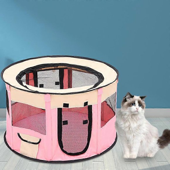 Parque portátil plegable para perros y gatos | Corral para gatitos y transportín de viaje para interiores y exteriores