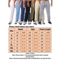 thumbnail image 4 of Drawstring Casual Solid Color Pants for Men Comfortable Soft Material for Daily Wear Grey Navy Blue L, 4 of 4