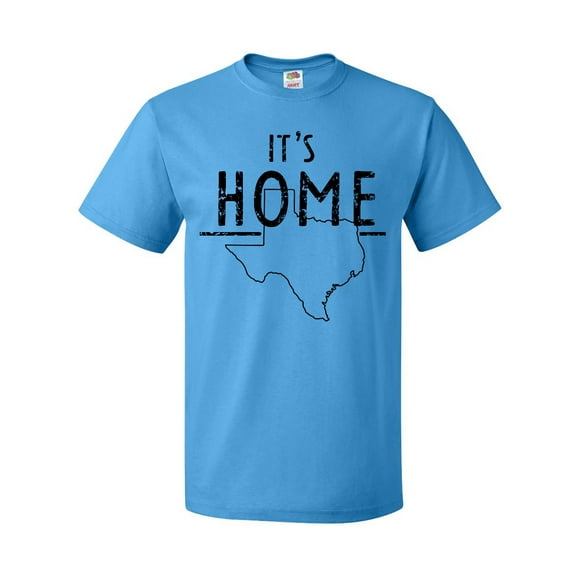 Inktastic Its Home- State of Texas Outline Distressed Text T-Shirt
