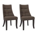 thumbnail image 1 of CorLiving Tufted Brown Dining Accent Chairs, 1 of 6