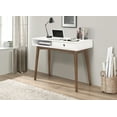 thumbnail image 2 of Bradenton 1-drawer Writing Desk White and Walnut, 2 of 2