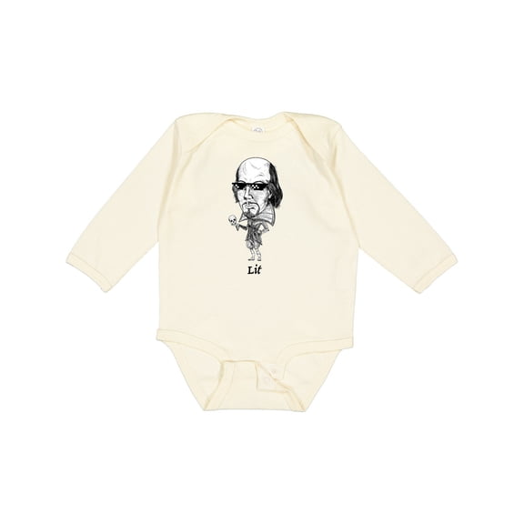 Inktastic Lit Shakespeare Bobble Boys or Girls Long Sleeve Baby Bodysuit