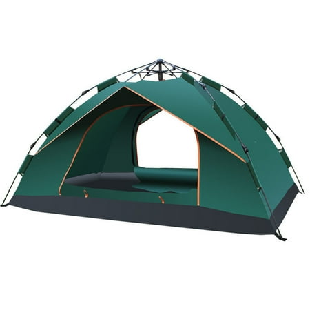 MarketLane Tents for 3-4 People - Dome Camping Tents pop-up Tents Instant Tents Wind and rain Backpacking Tents Four Seasons Tents Green