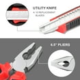 thumbnail image 3 of DNA Motoring TOOLS-00011 DNA MOTORING Red 46 PCs Home Tool Set Electronic Repair Precision Screwdriver Voltage Tester Hammer Plier DIY Kit, 3 of 6